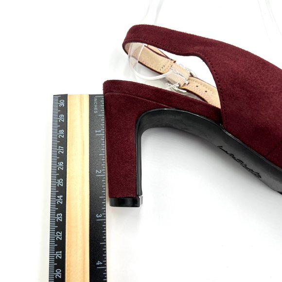 Lifestride Womens Gigi Sling Red Wine Burgundy Slingback Heels Pumps Shoes 7M - Picture 11 of 12